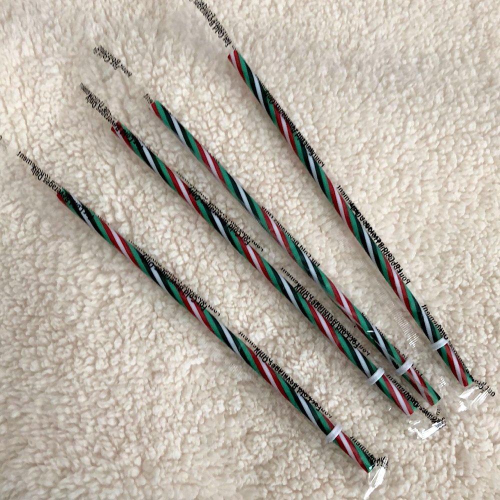 *4* NEW 2019 Starbucks Christmas Venti Cup Straws
